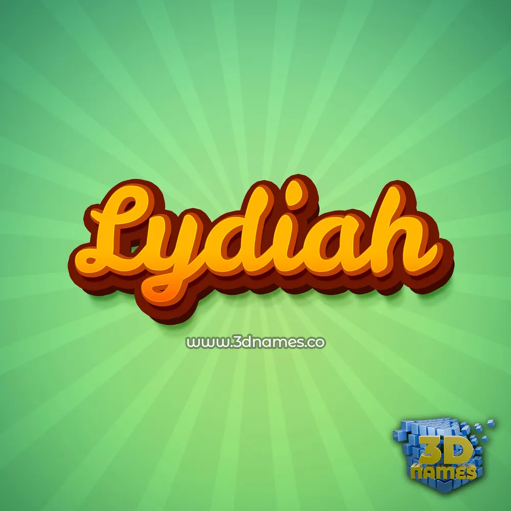 lydiah in Green Rays style - 3D name wallpaper