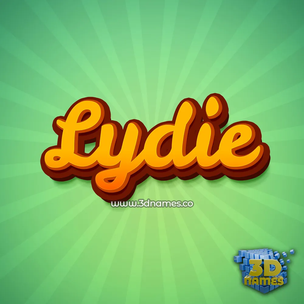 lydie in Green Rays style - 3D name wallpaper