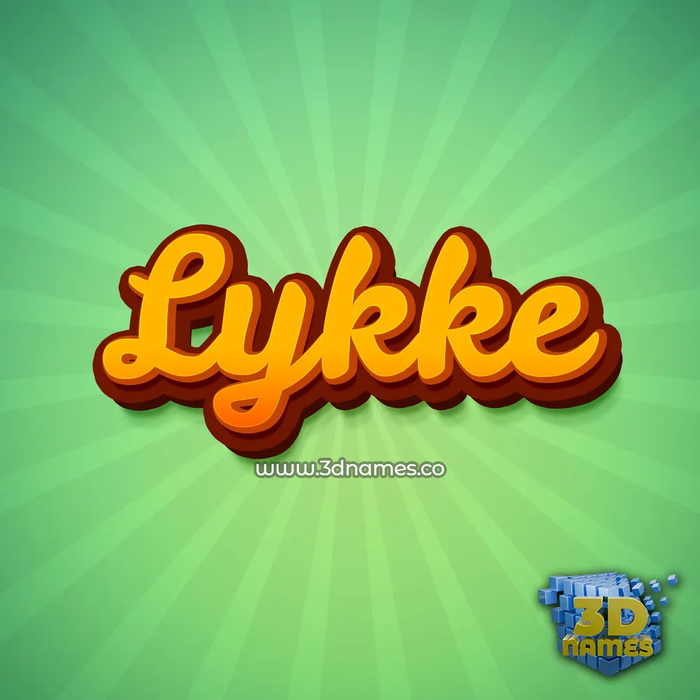 lykke in Green Rays style - 3D name wallpaper