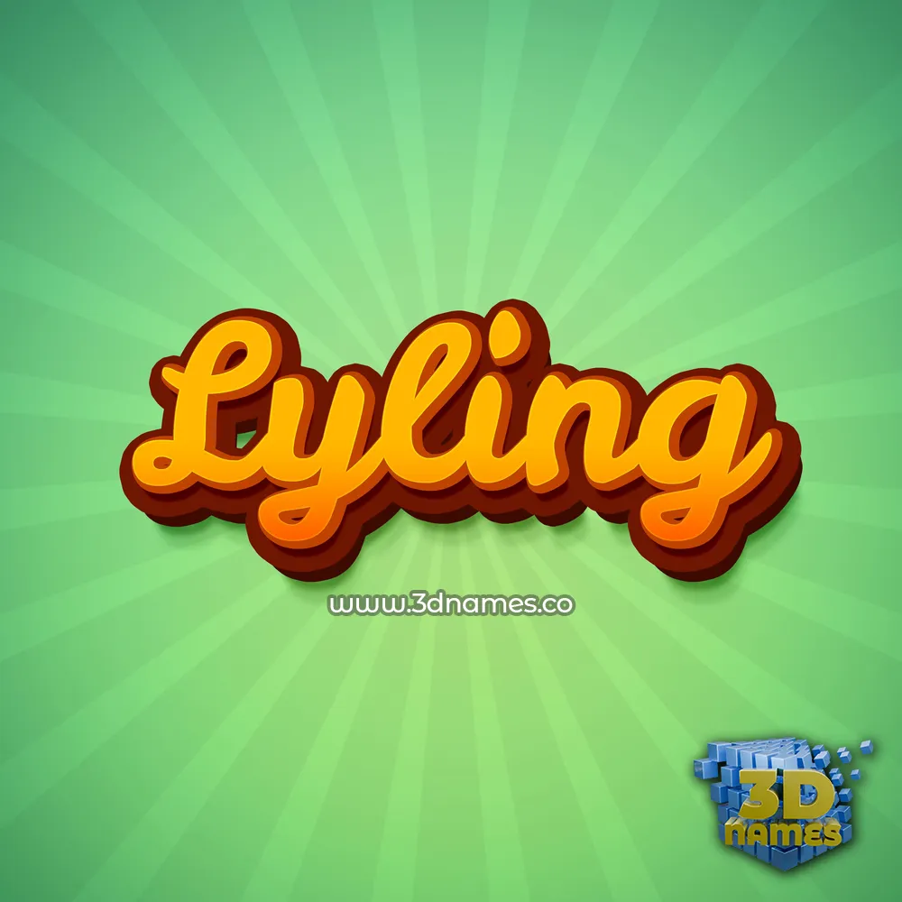 lyling in Green Rays style - 3D name wallpaper