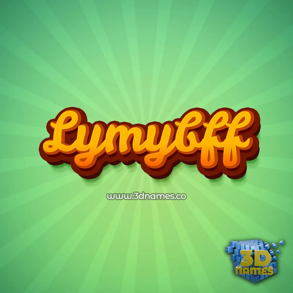 lymybff in Green Rays style - 3D name wallpaper