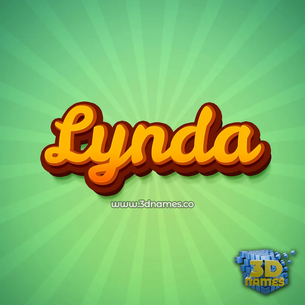 lynda in Green Rays style - 3D name wallpaper