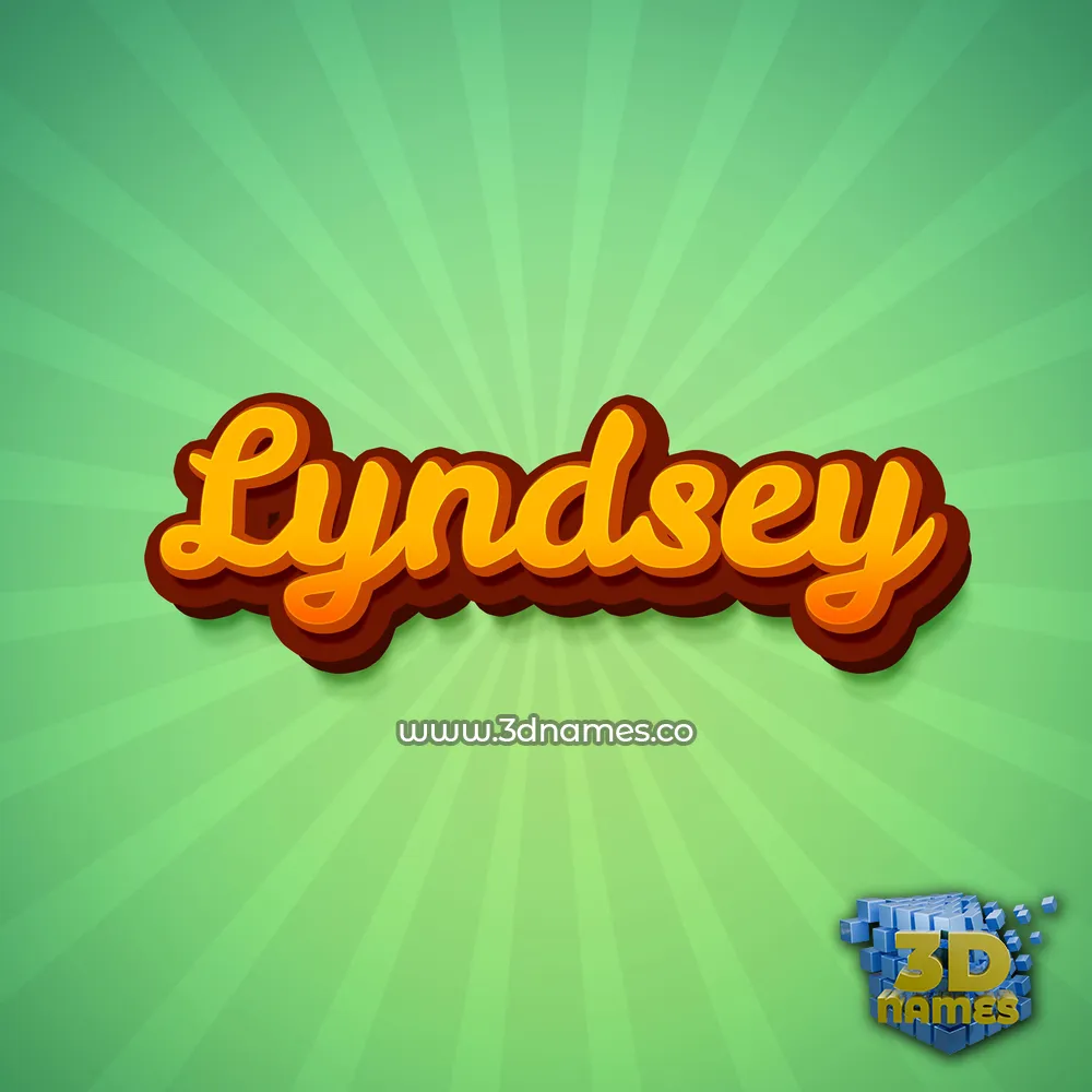 lyndsey in Green Rays style - 3D name wallpaper