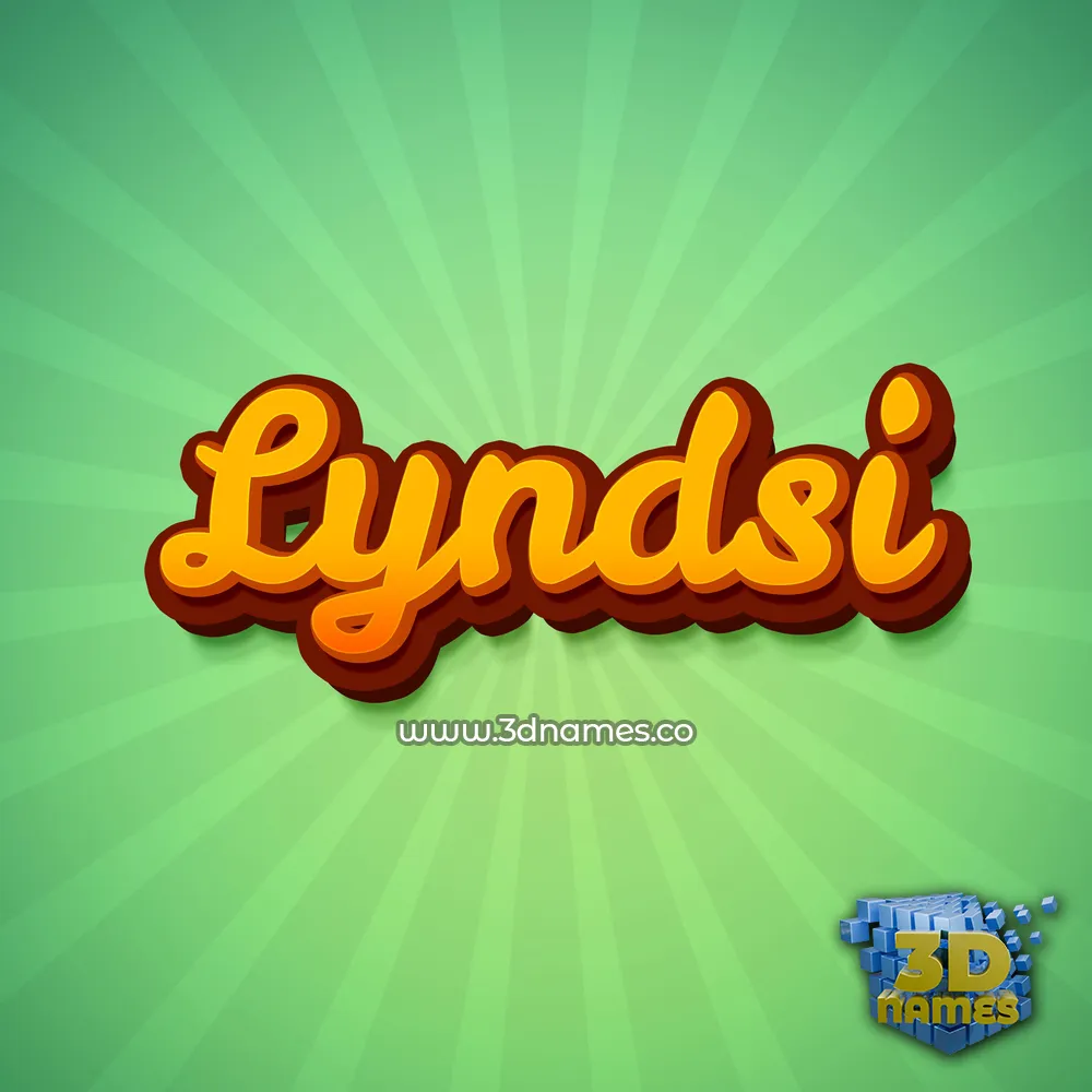 lyndsi in Green Rays style - 3D name wallpaper