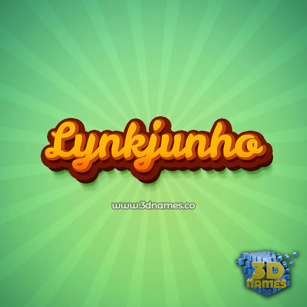 lynkjunho in Green Rays style - 3D name wallpaper