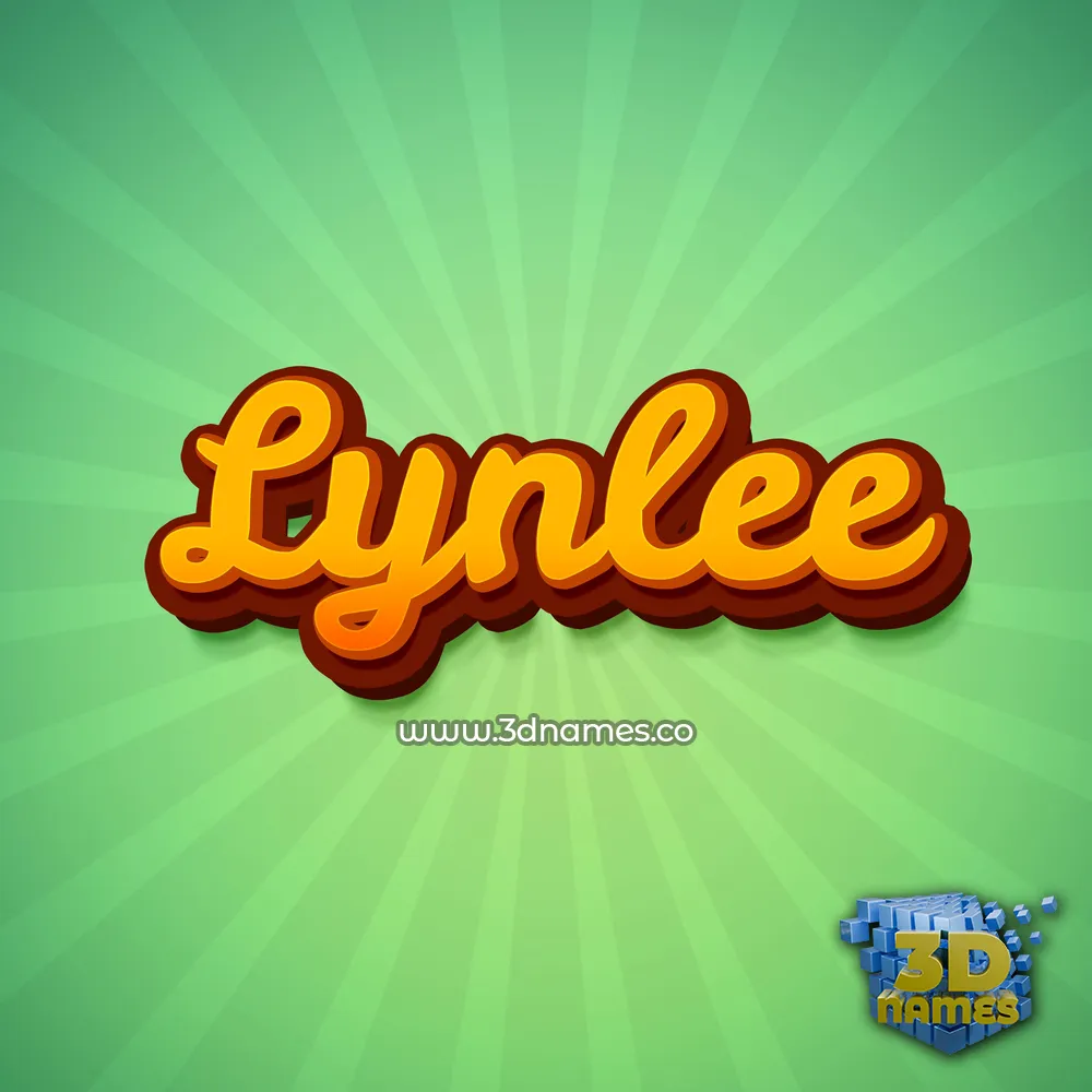 lynlee in Green Rays style - 3D name wallpaper