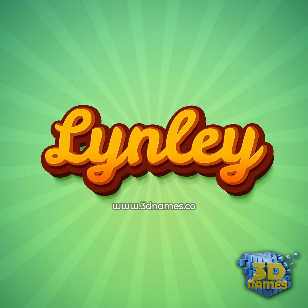 lynley in Green Rays style - 3D name wallpaper
