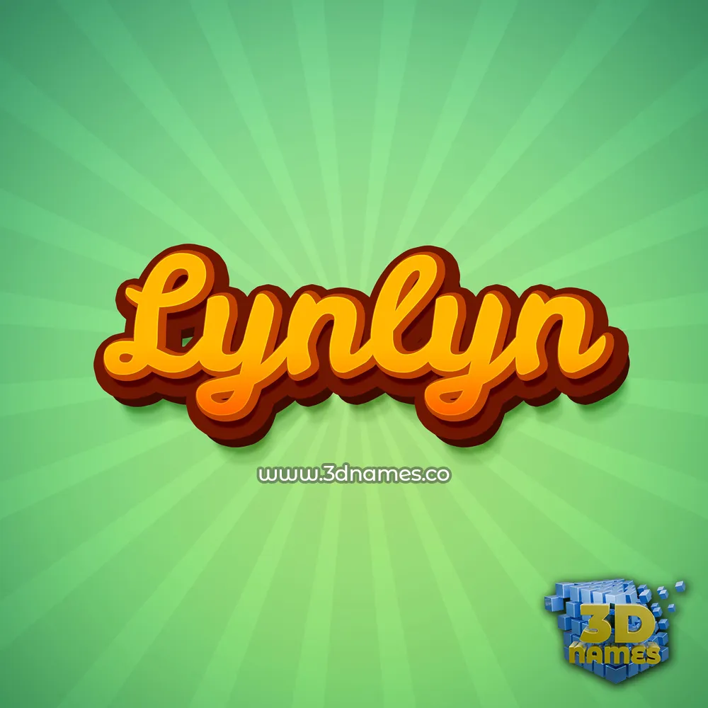 lynlyn in Green Rays style - 3D name wallpaper