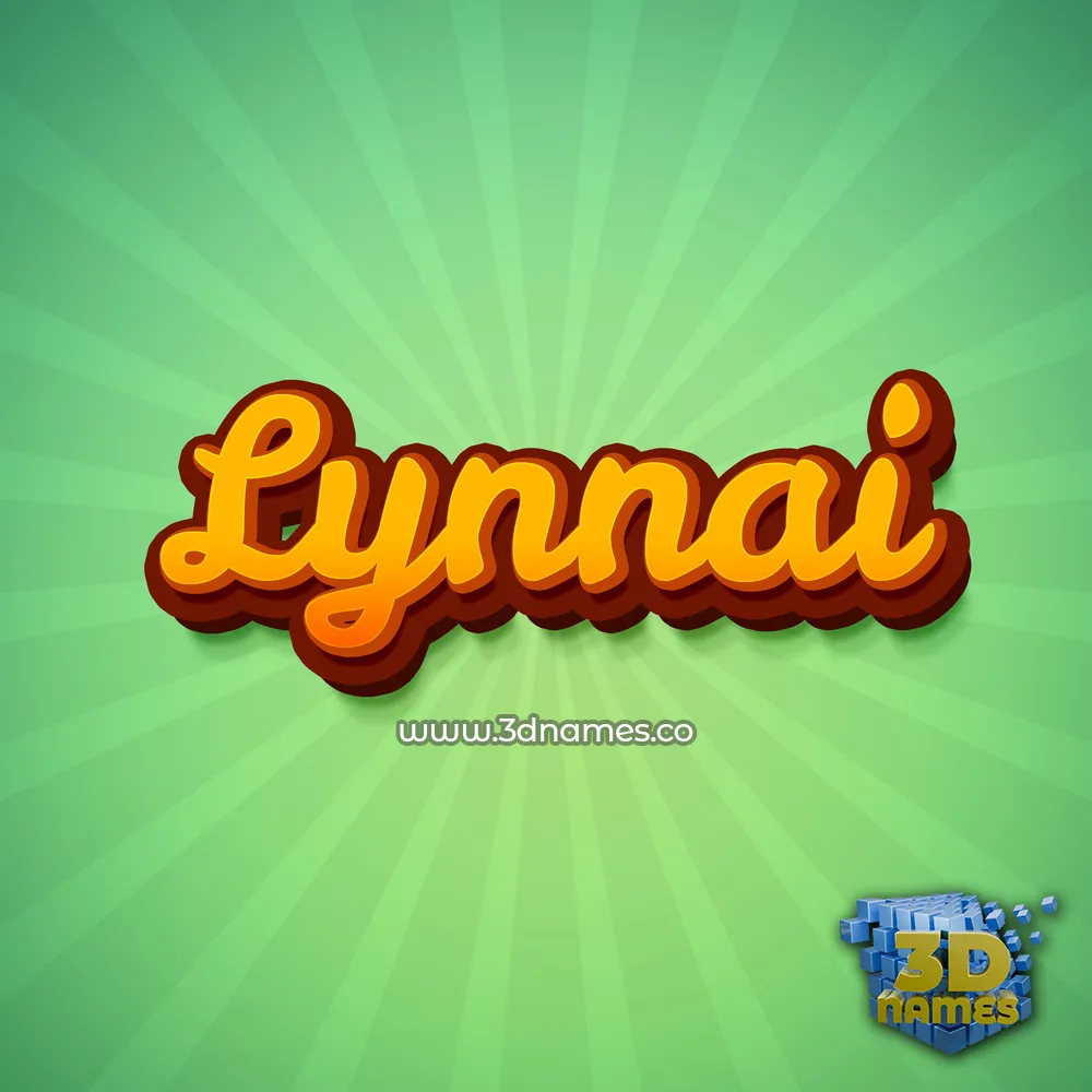lynnai in Green Rays style - 3D name wallpaper