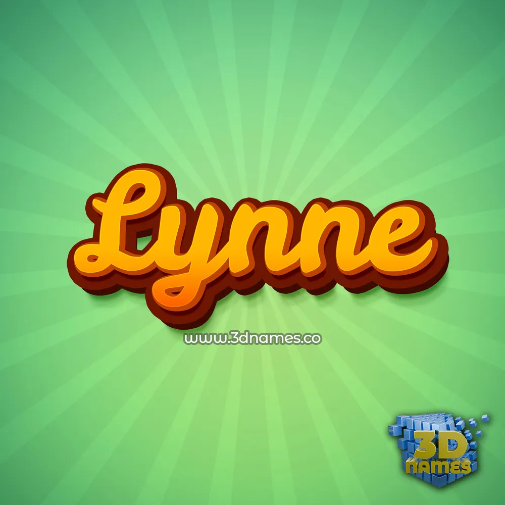 lynne in Green Rays style - 3D name wallpaper