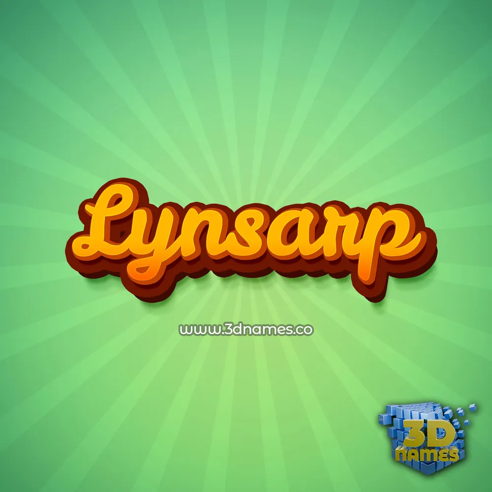 lynsarp in Green Rays style - 3D name wallpaper
