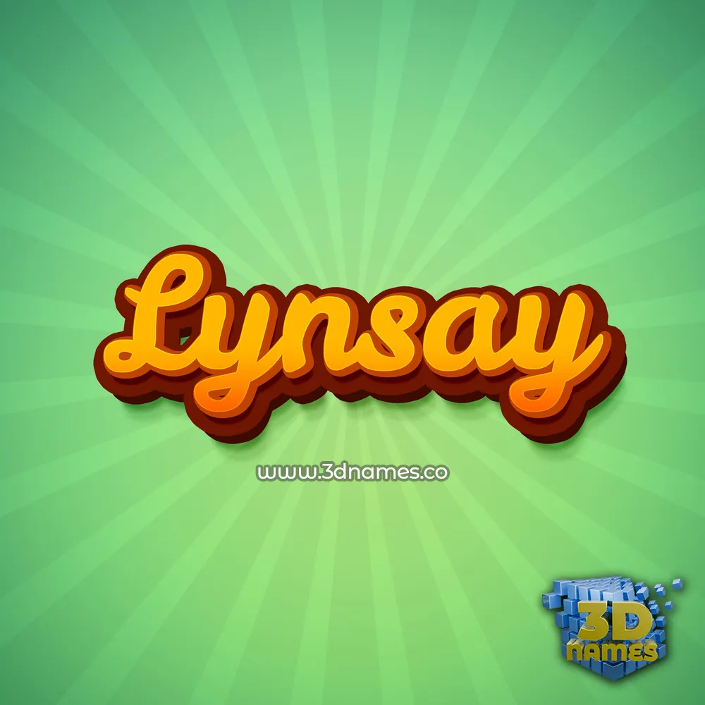 lynsay in Green Rays style - 3D name wallpaper