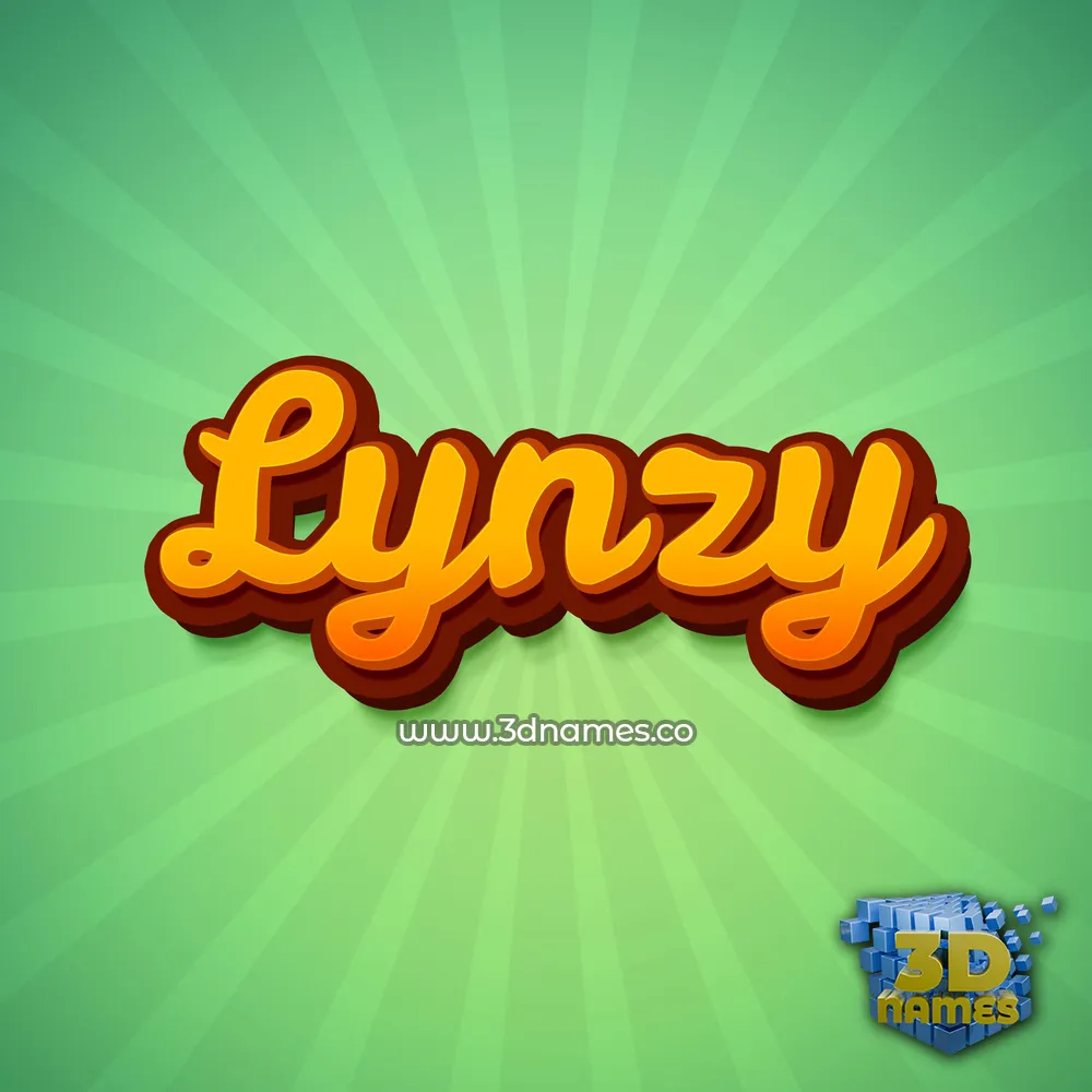 lynzy in Green Rays style - 3D name wallpaper