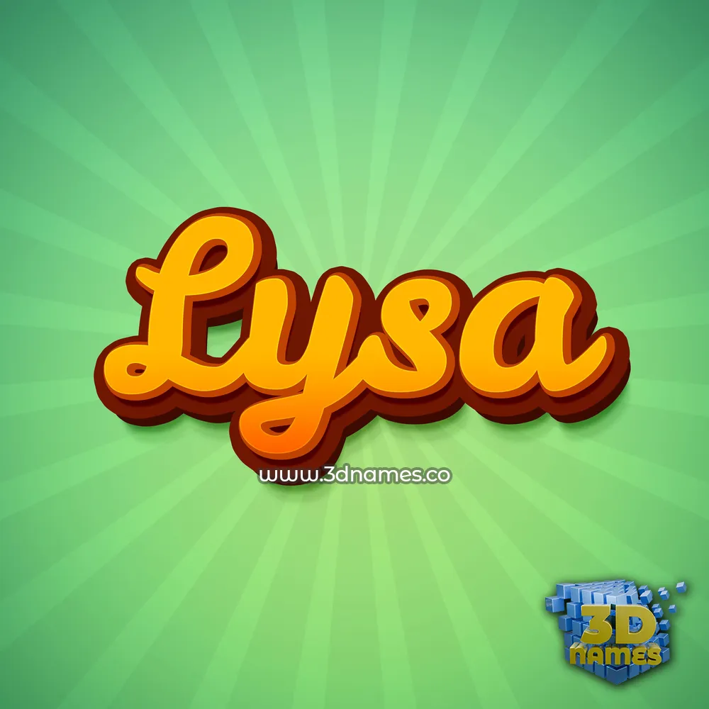 lysa in Green Rays style - 3D name wallpaper