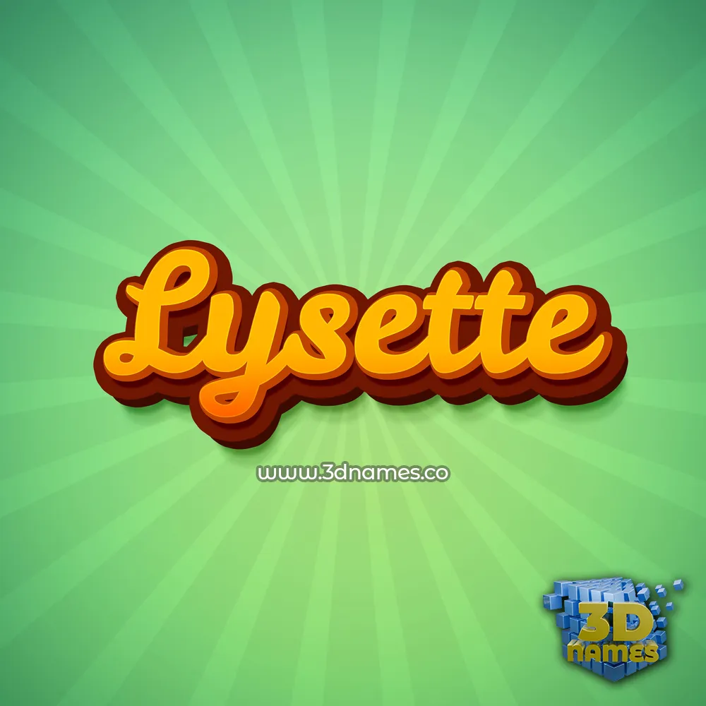 lysette in Green Rays style - 3D name wallpaper
