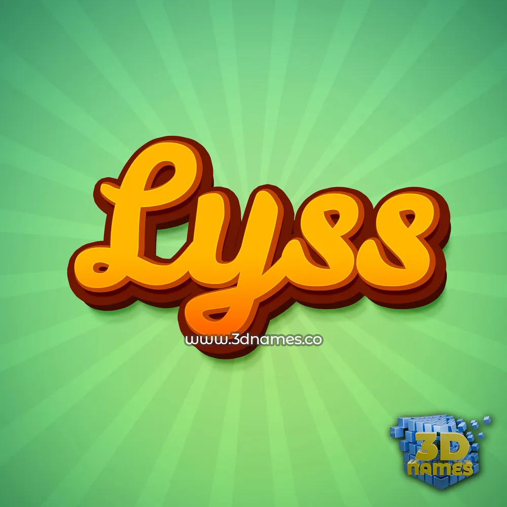 lyss in Green Rays style - 3D name wallpaper