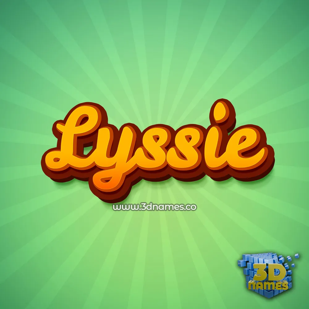 lyssie in Green Rays style - 3D name wallpaper