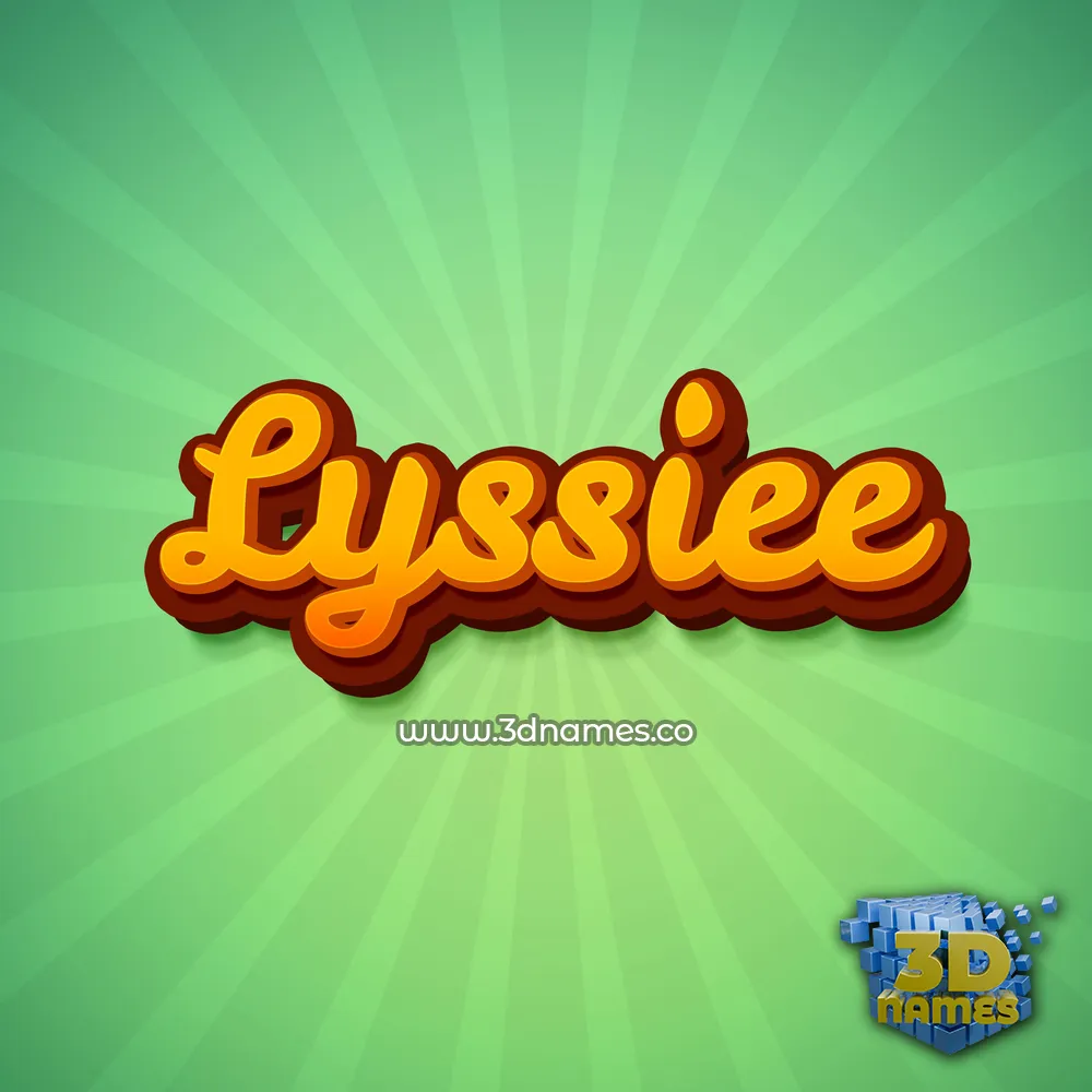 lyssiee in Green Rays style - 3D name wallpaper