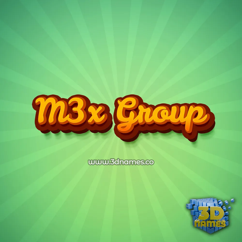 m3x group in Green Rays style - 3D name wallpaper