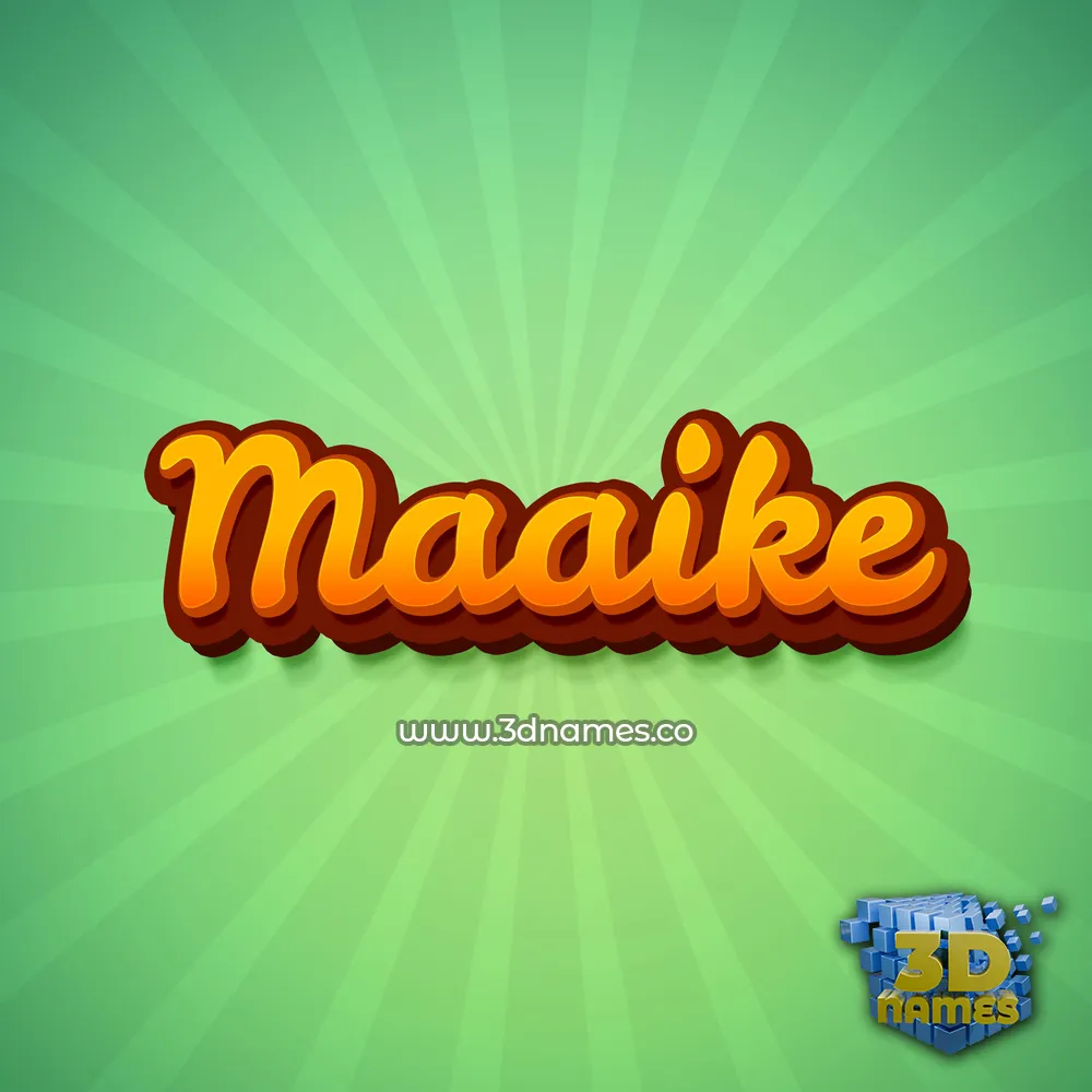 maaike in Green Rays style - 3D name wallpaper