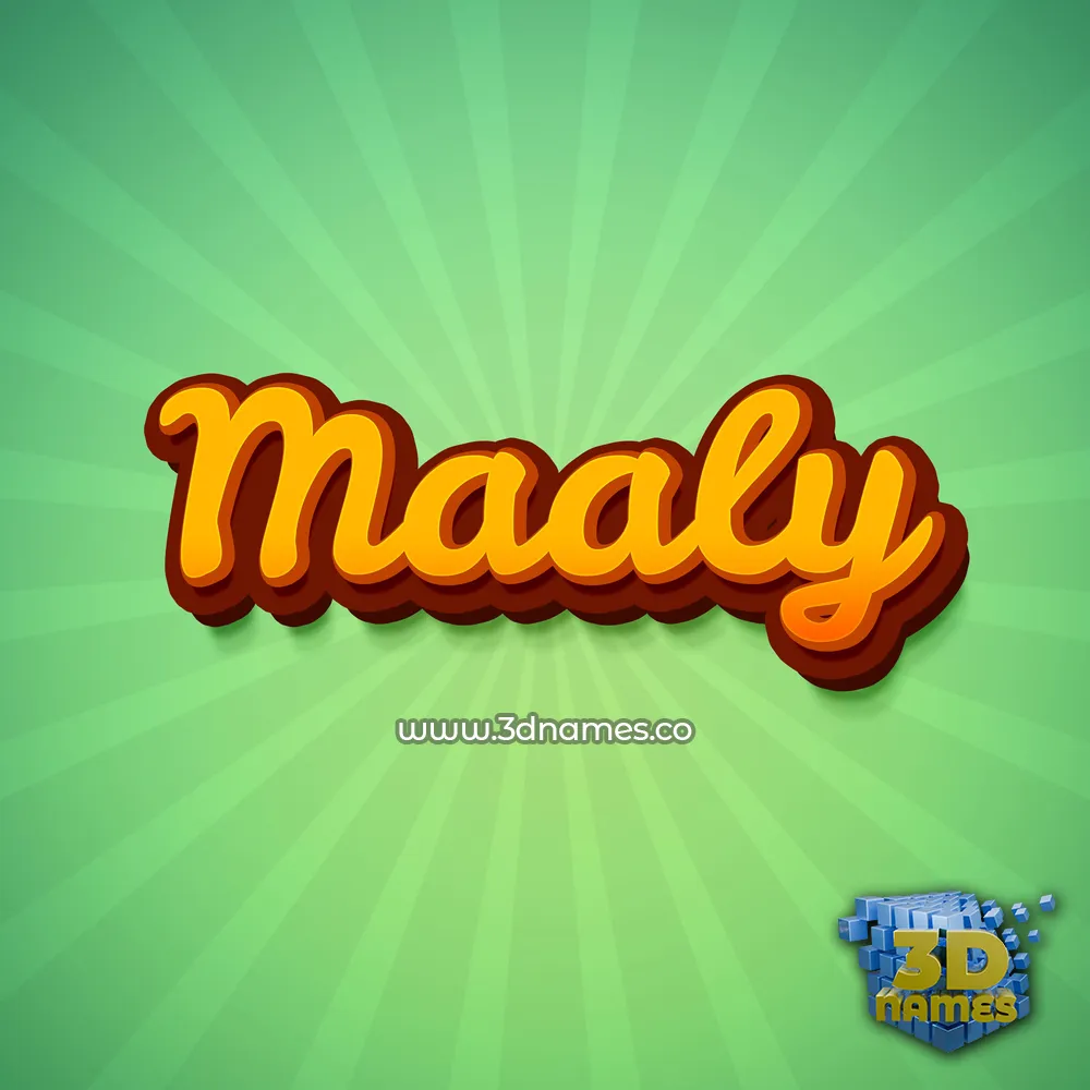 maaly in Green Rays style - 3D name wallpaper
