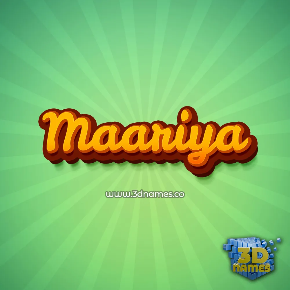 maariya in Green Rays style - 3D name wallpaper