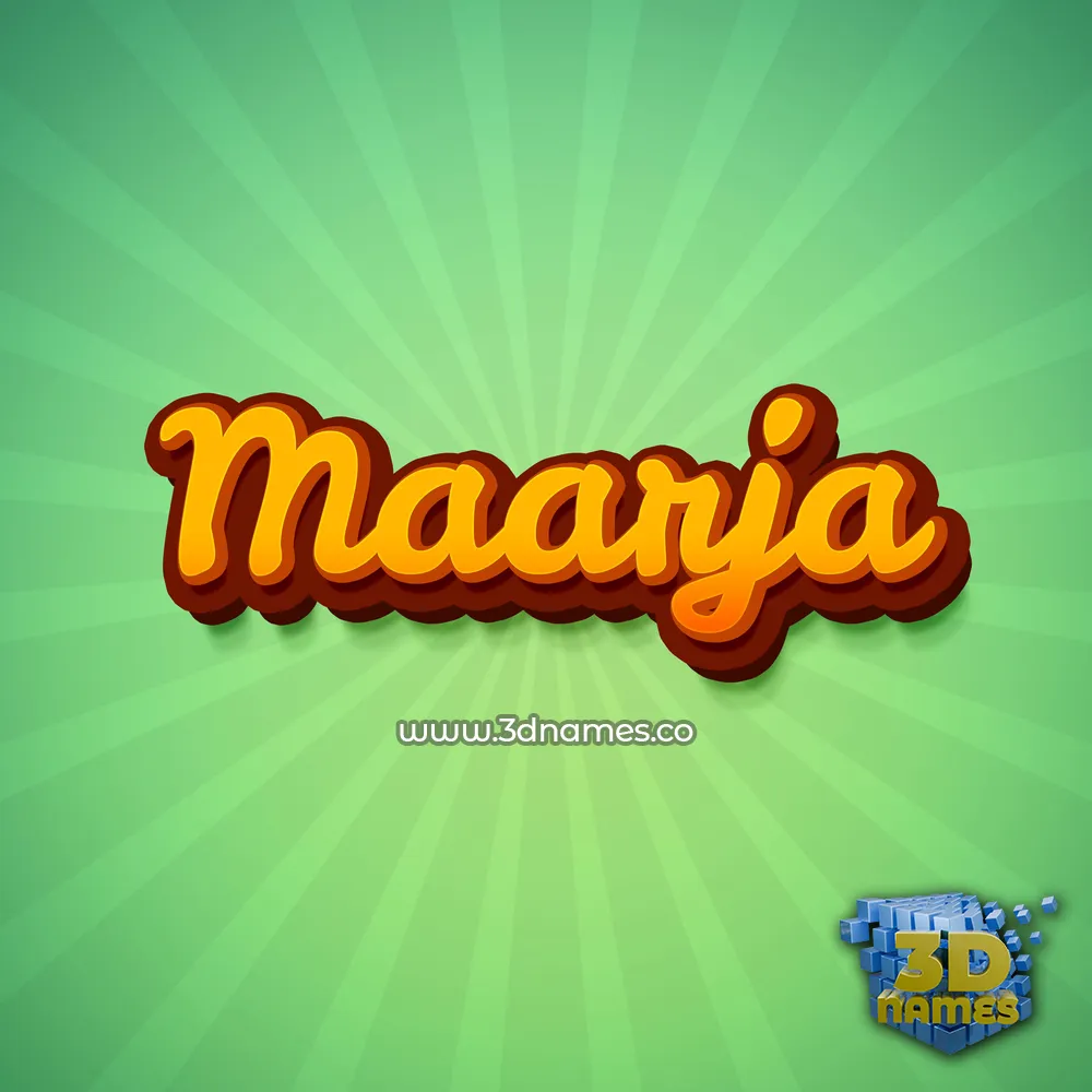 maarja in Green Rays style - 3D name wallpaper