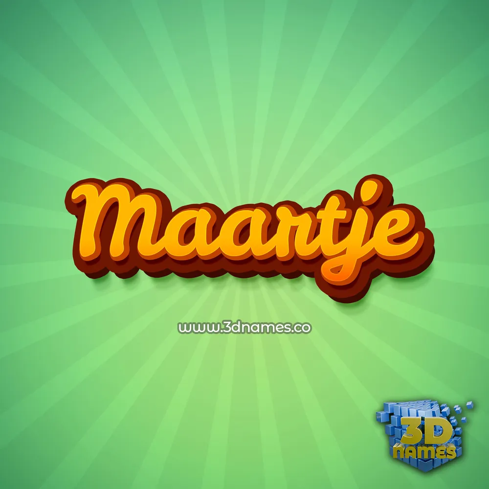 maartje in Green Rays style - 3D name wallpaper