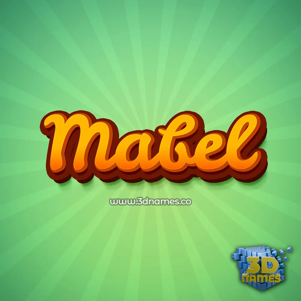 mabel in Green Rays style - 3D name wallpaper