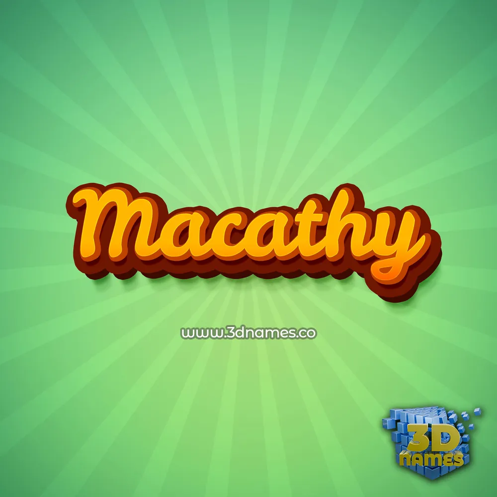 macathy in Green Rays style - 3D name wallpaper