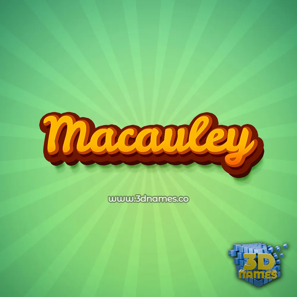 macauley in Green Rays style - 3D name wallpaper