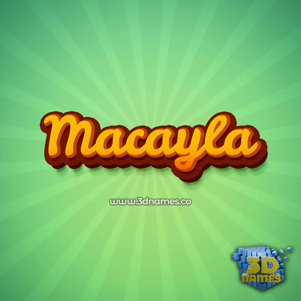 macayla in Green Rays style - 3D name wallpaper