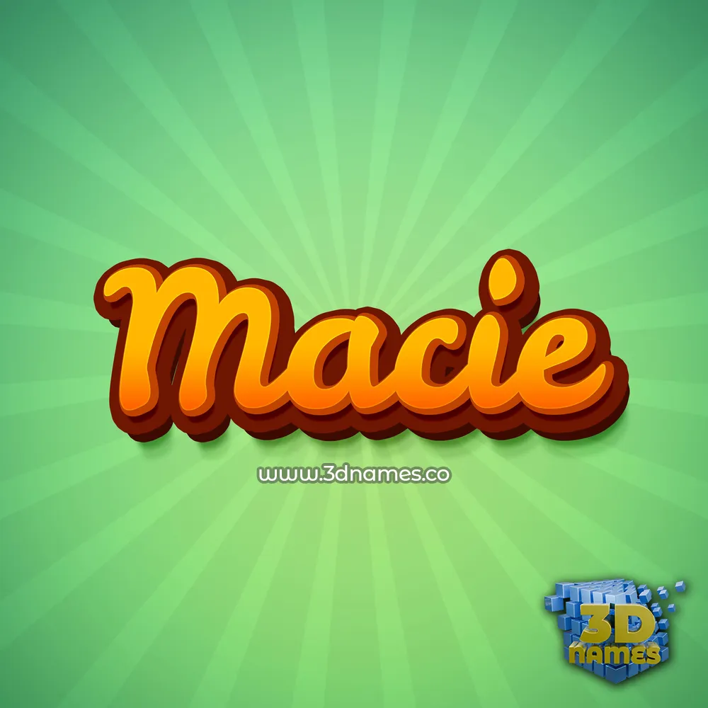 macie in Green Rays style - 3D name wallpaper