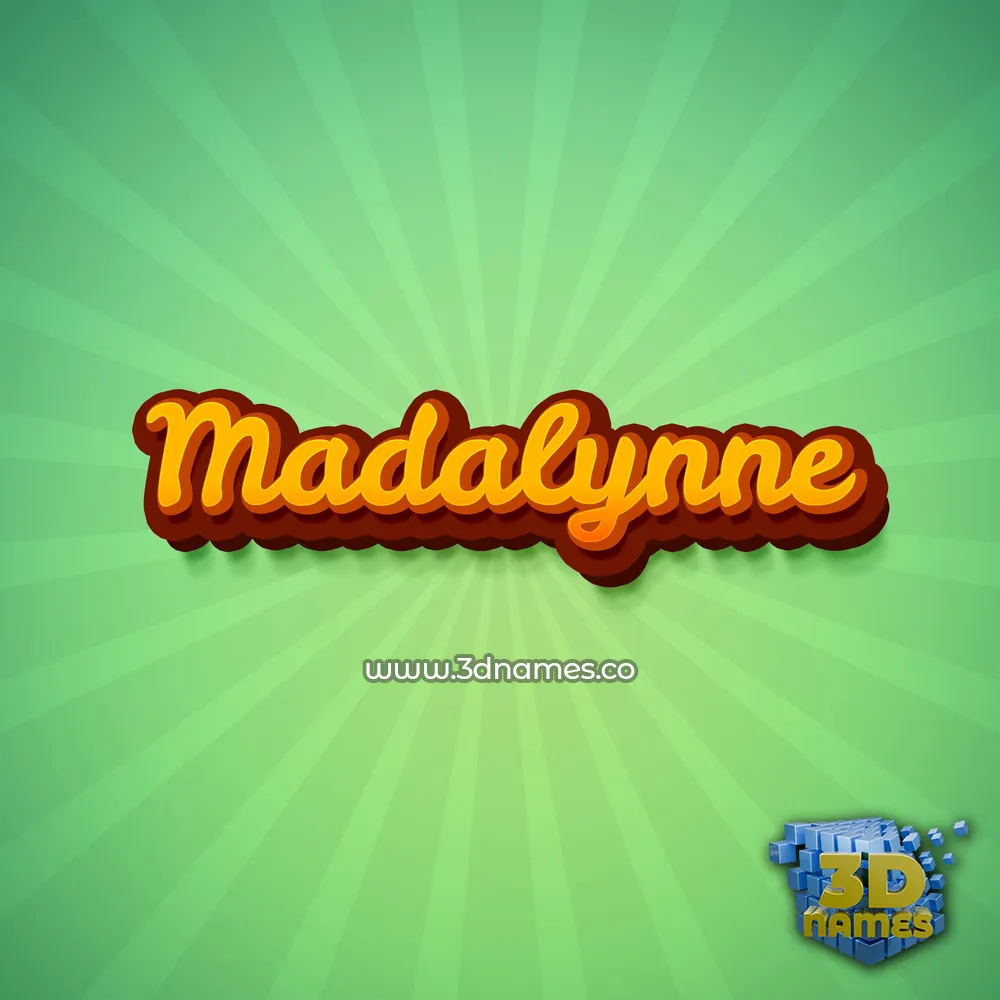 madalynne in Green Rays style - 3D name wallpaper