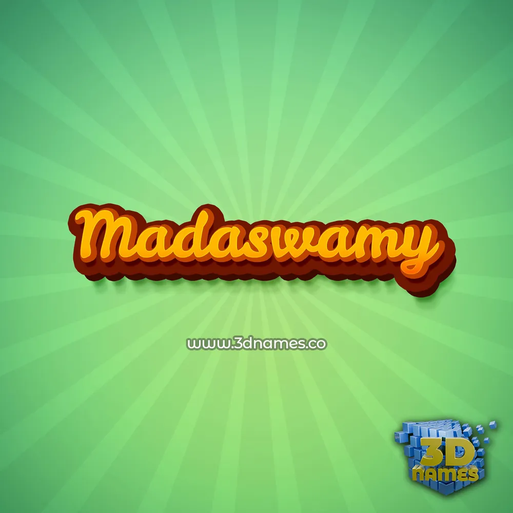 madaswamy in Green Rays style - 3D name wallpaper
