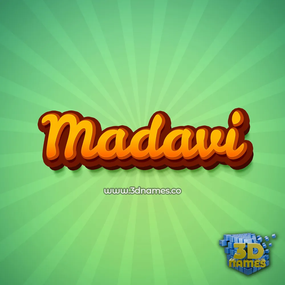 madavi in Green Rays style - 3D name wallpaper