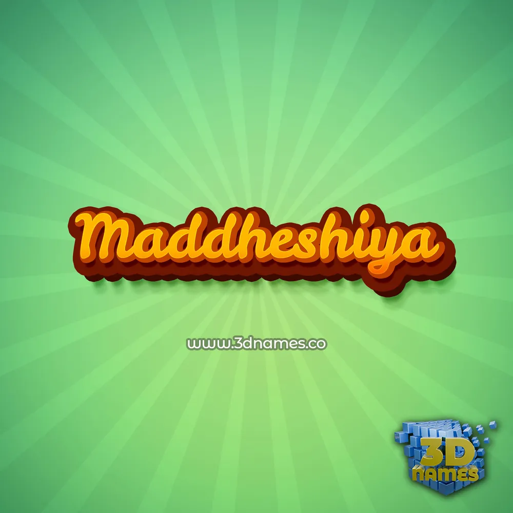 maddheshiya in Green Rays style - 3D name wallpaper