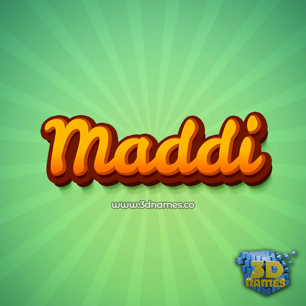maddi in Green Rays style - 3D name wallpaper