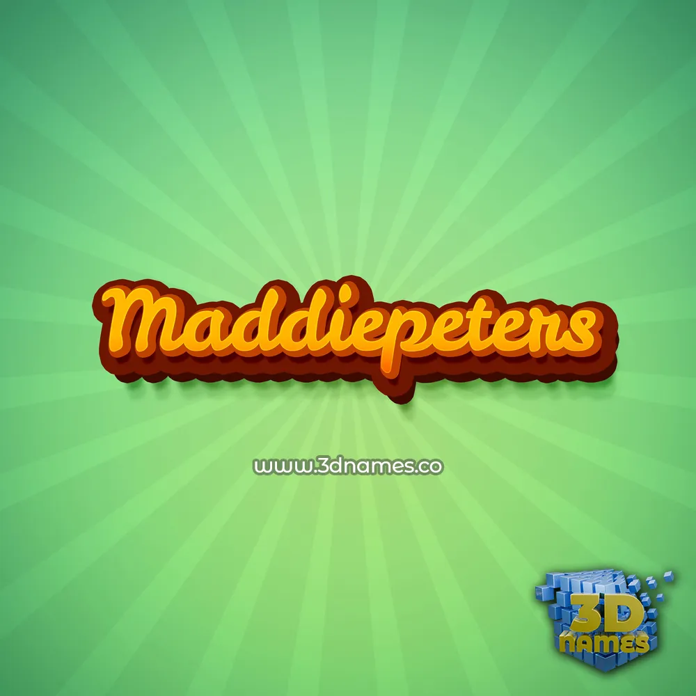 maddiepeters in Green Rays style - 3D name wallpaper