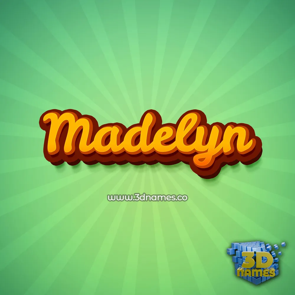madelyn in Green Rays style - 3D name wallpaper
