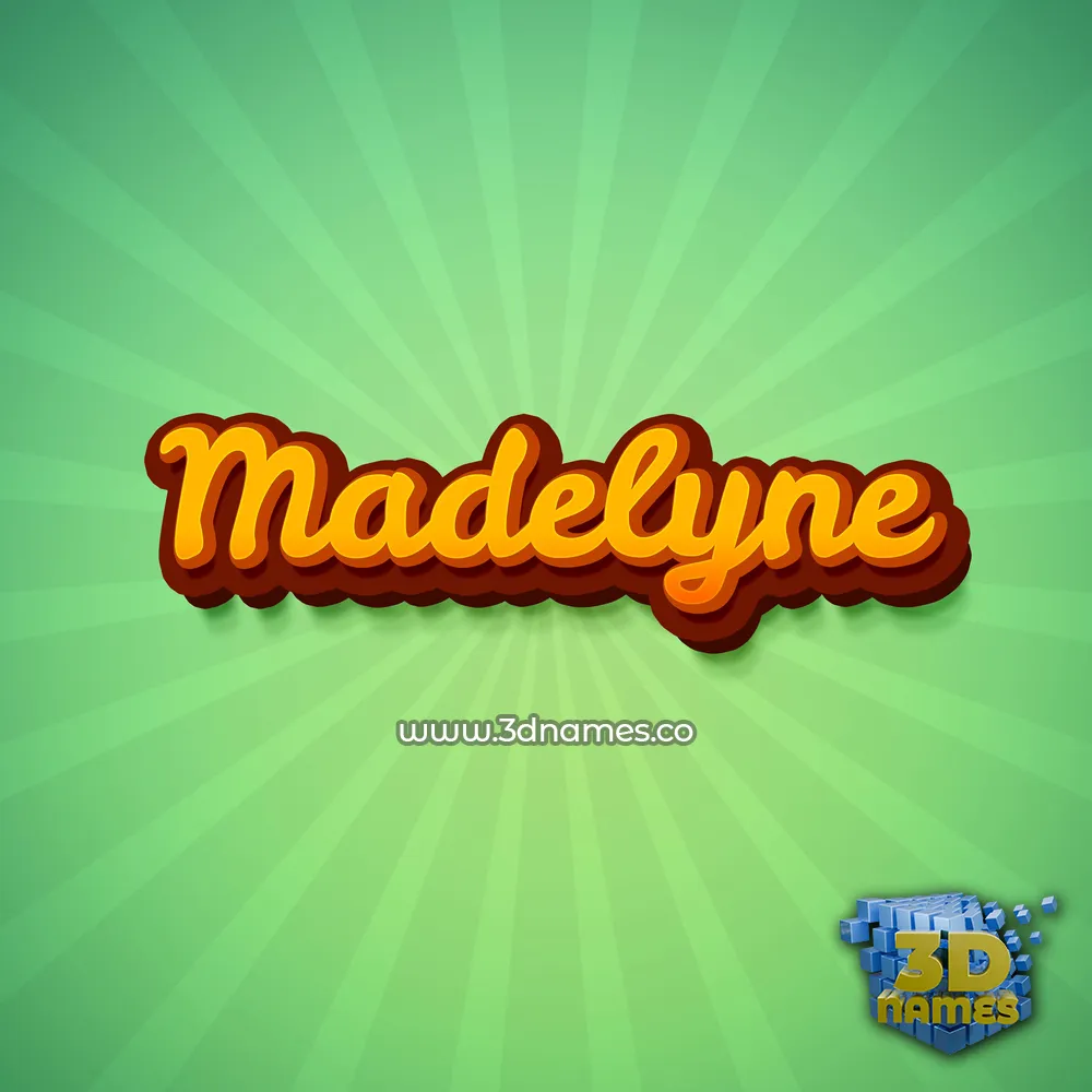 madelyne in Green Rays style - 3D name wallpaper