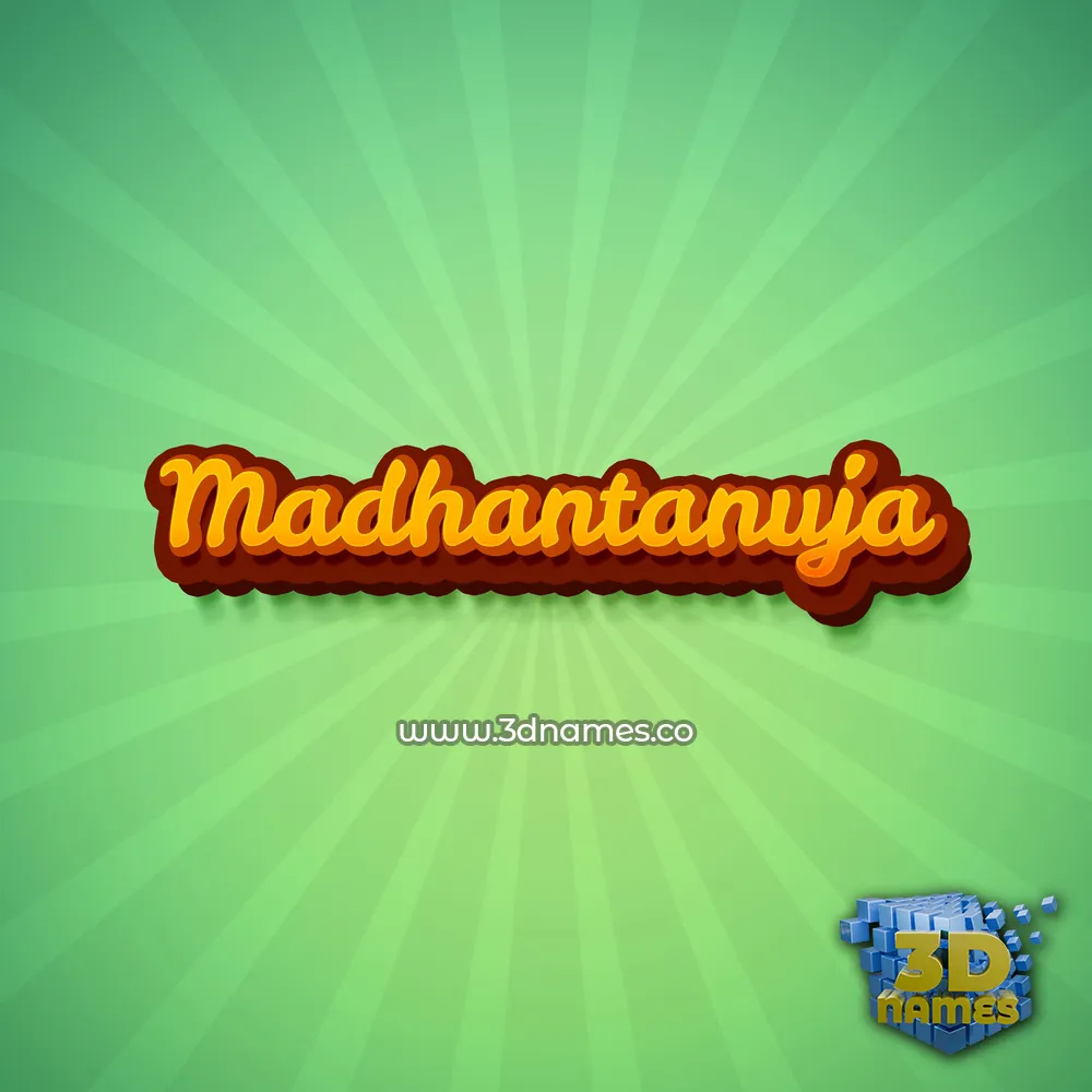 madhantanuja in Green Rays style - 3D name wallpaper