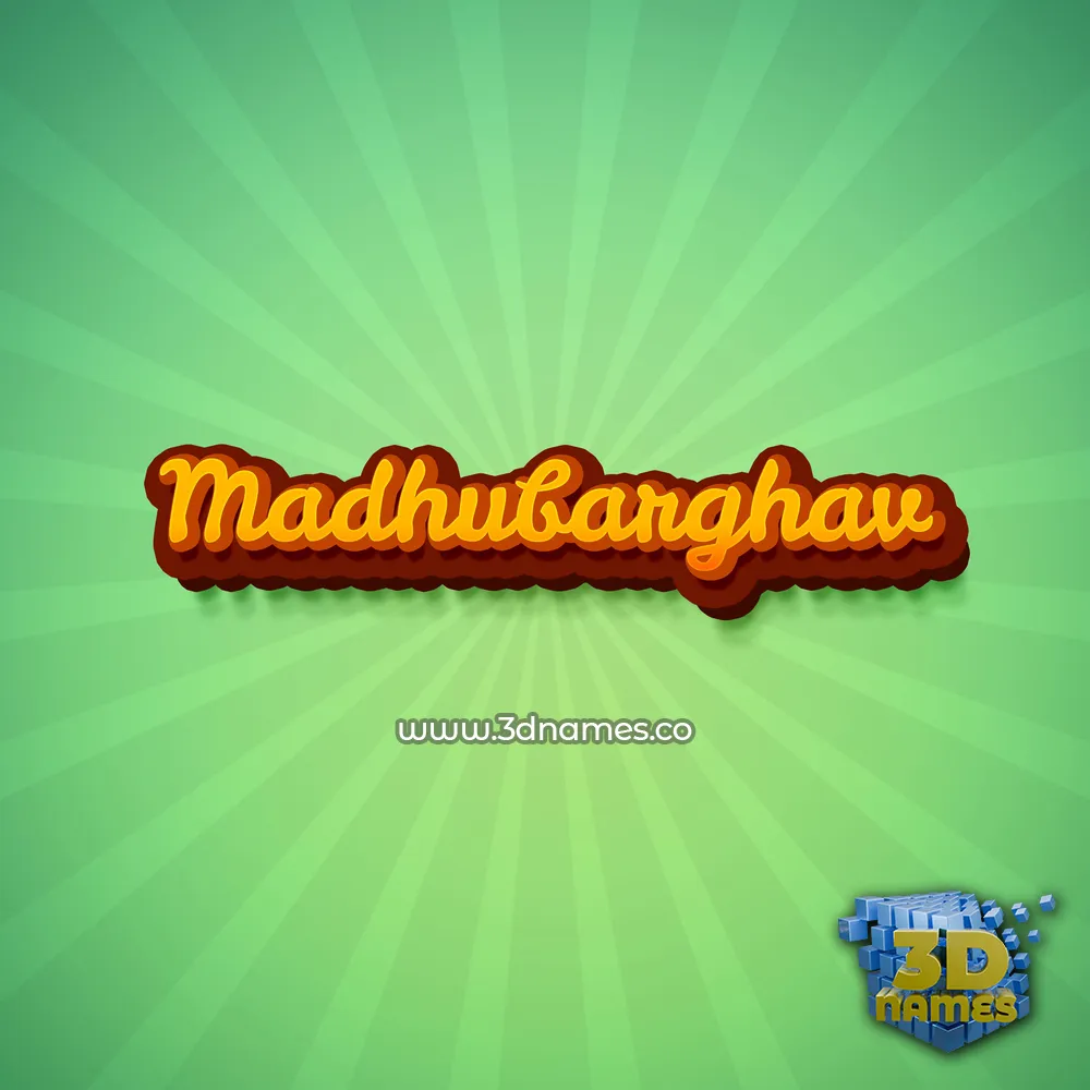 madhubarghav in Green Rays style - 3D name wallpaper