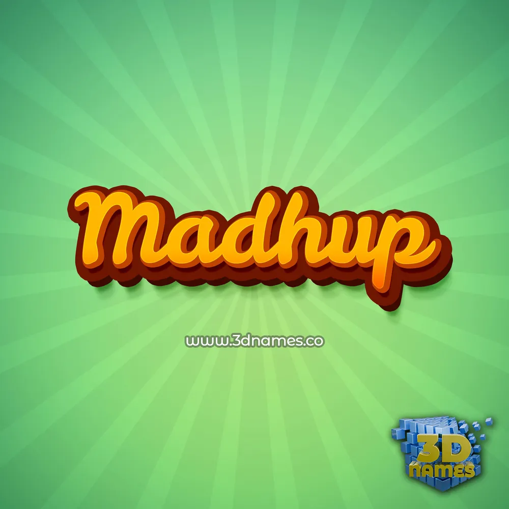 madhup in Green Rays style - 3D name wallpaper