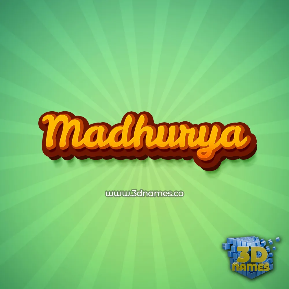 madhurya in Green Rays style - 3D name wallpaper