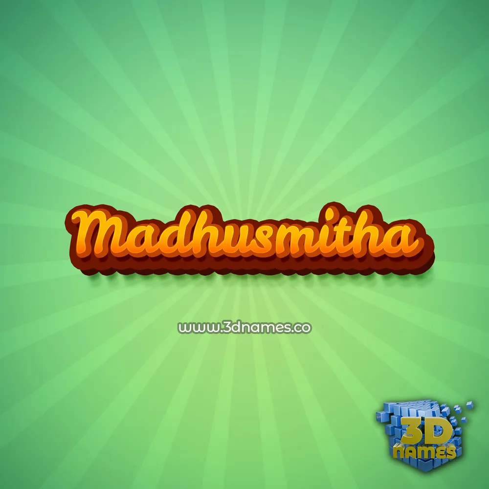 madhusmitha in Green Rays style - 3D name wallpaper
