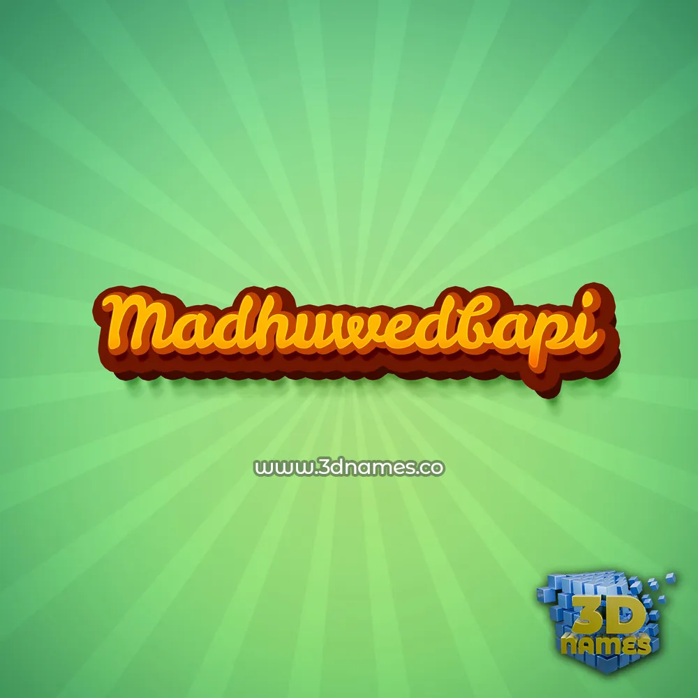madhuwedbapi in Green Rays style - 3D name wallpaper