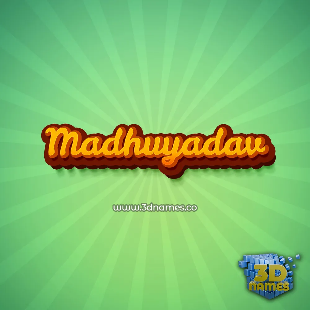 madhuyadav in Green Rays style - 3D name wallpaper