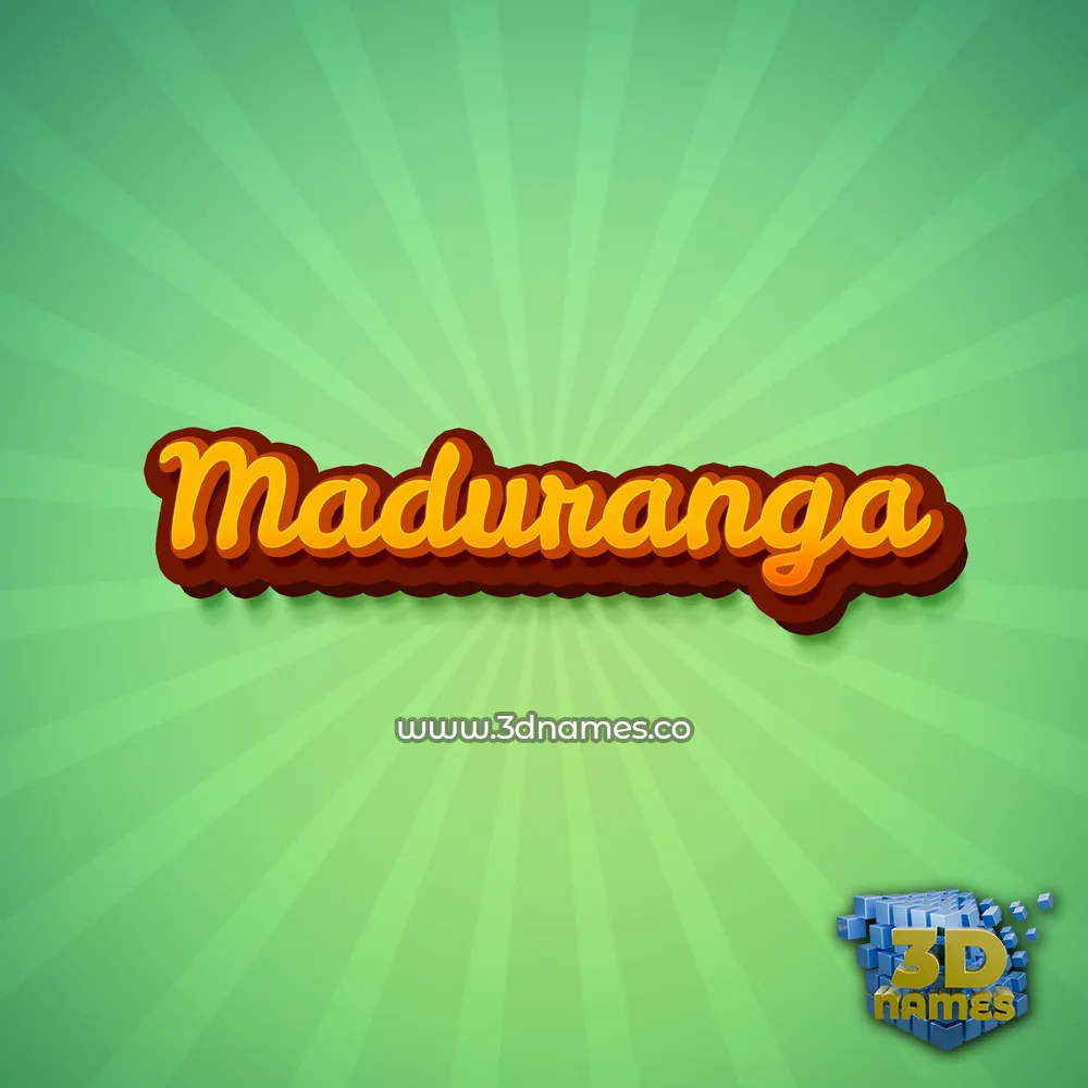 maduranga in Green Rays style - 3D name wallpaper