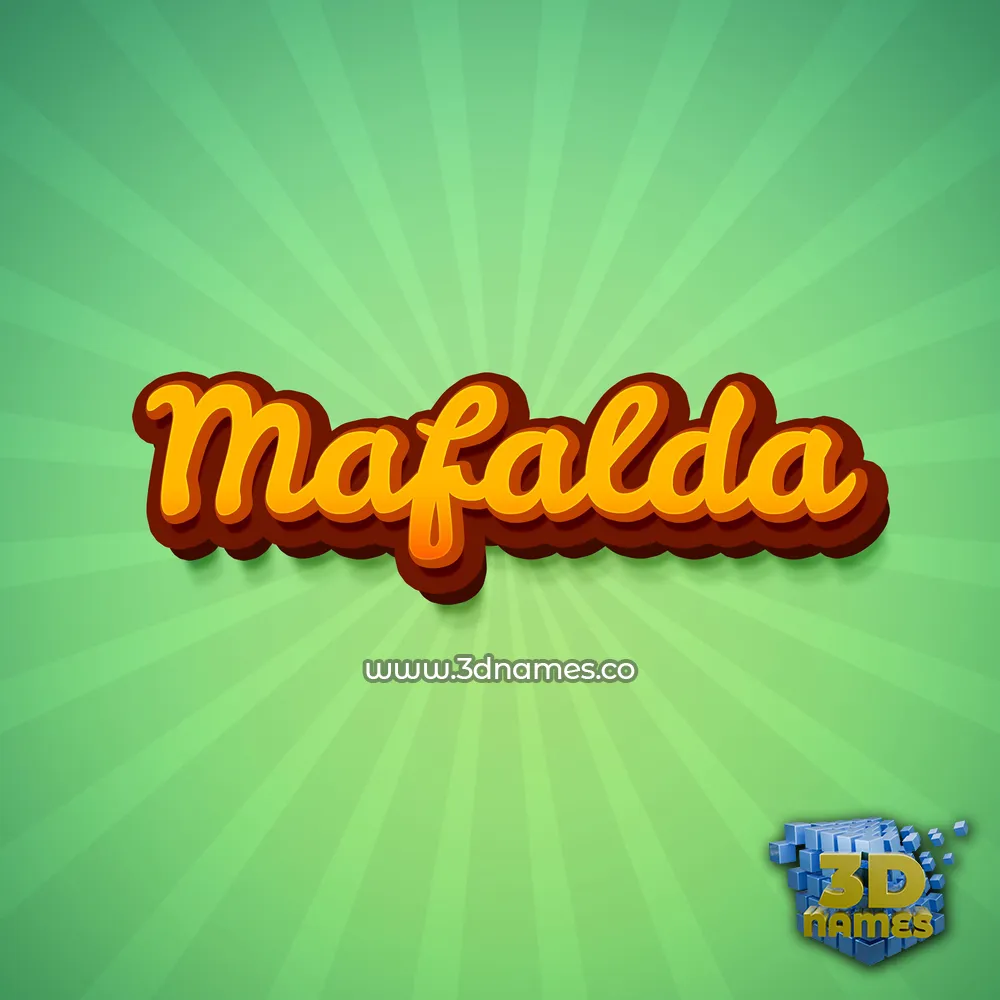 mafalda in Green Rays style - 3D name wallpaper